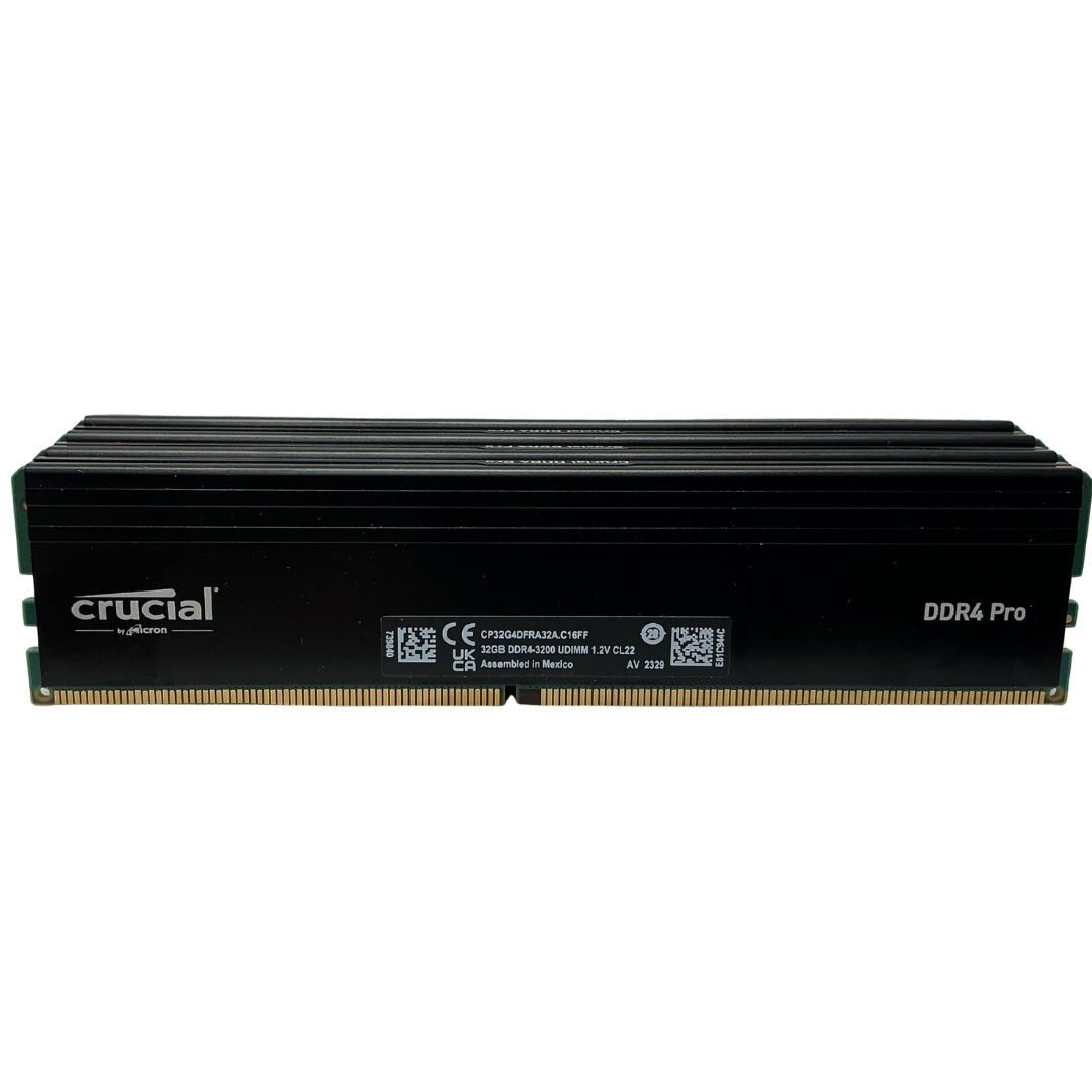Crucial Pro 128GB (4×32GB) DDR4-3200 UDIMM Desktop RAM — Used, Working — photo 3