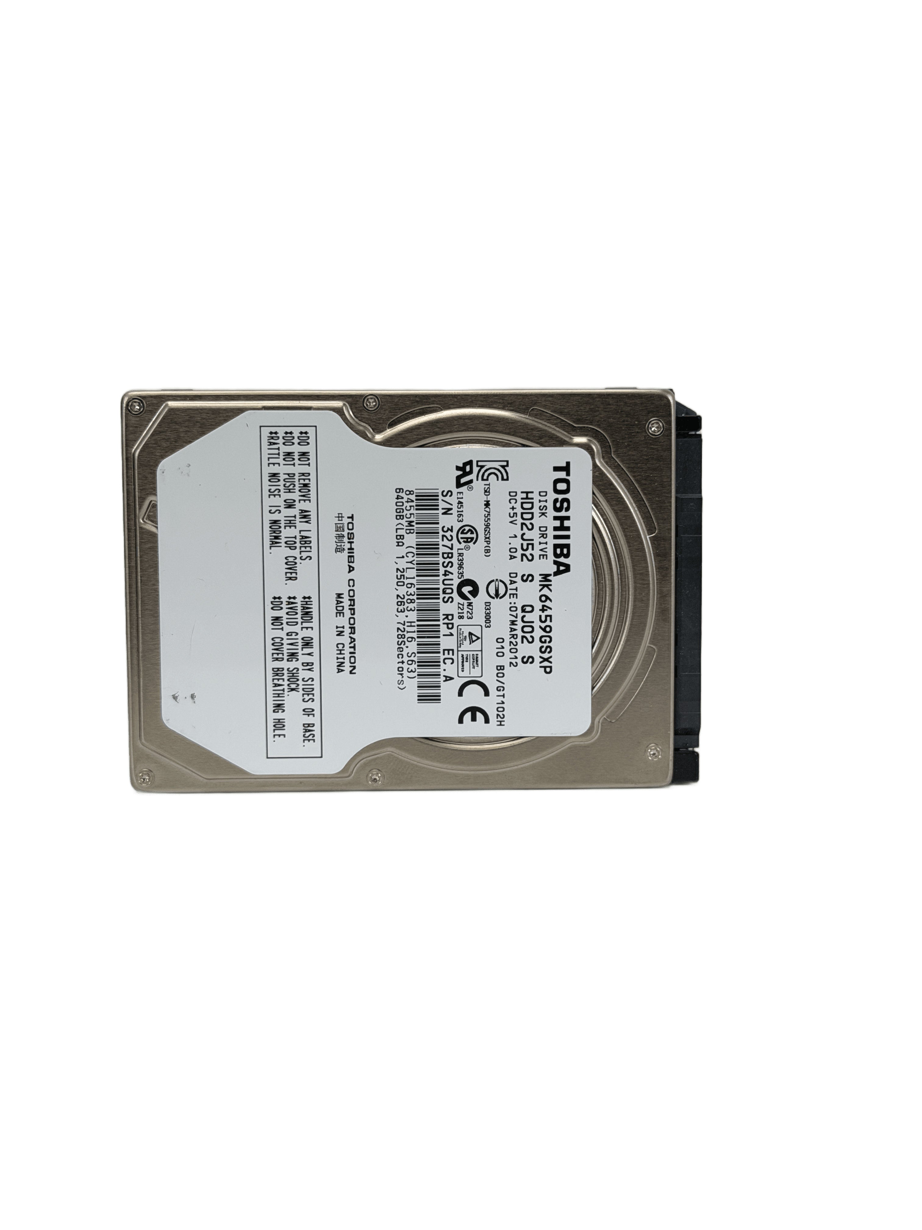 Toshiba 640GB HDD (Untested / For Parts) | GamerTech – GamerTech