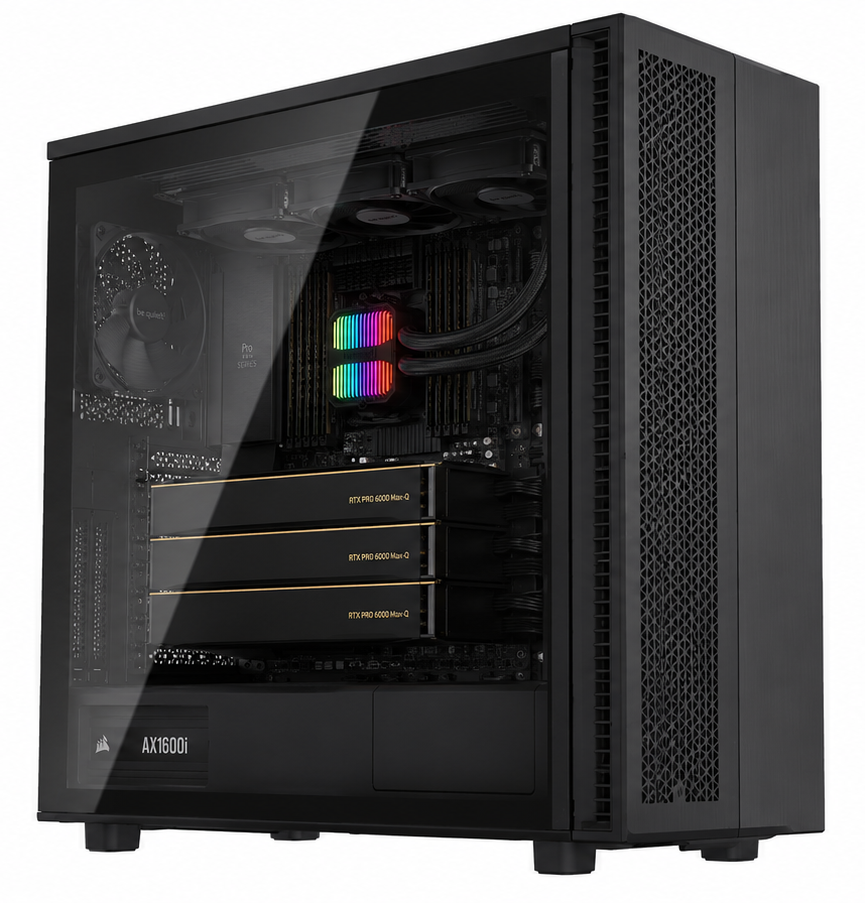 Custom | AMD Threadripper Pro 9995WX | 3× NVIDIA RTX Pro 6000 Max-Q | Workstation