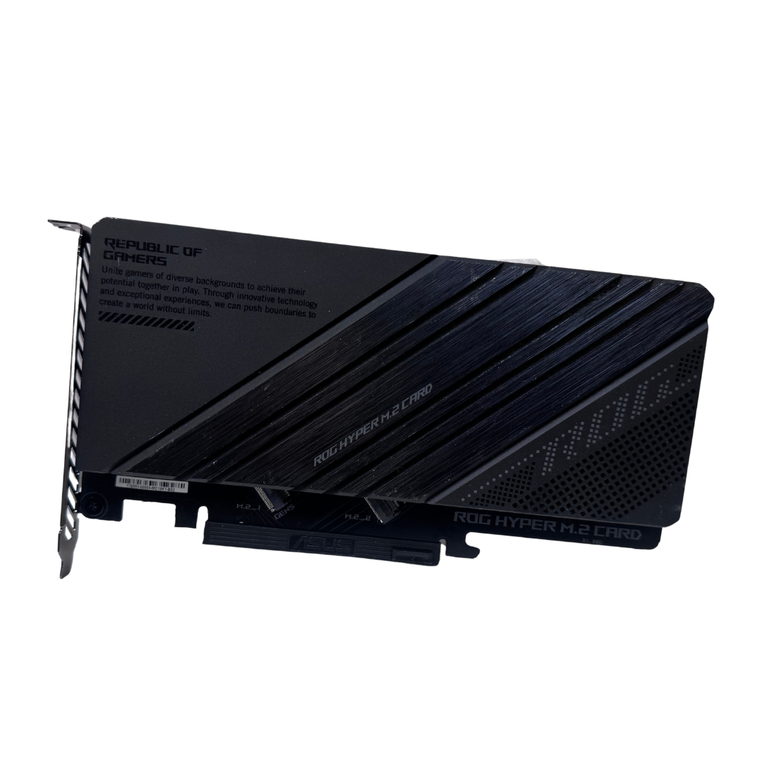 ASUS ROG Hyper M.2 Card — PCIe NVMe M.2 Expansion Card with Heatsink — Used, Working
