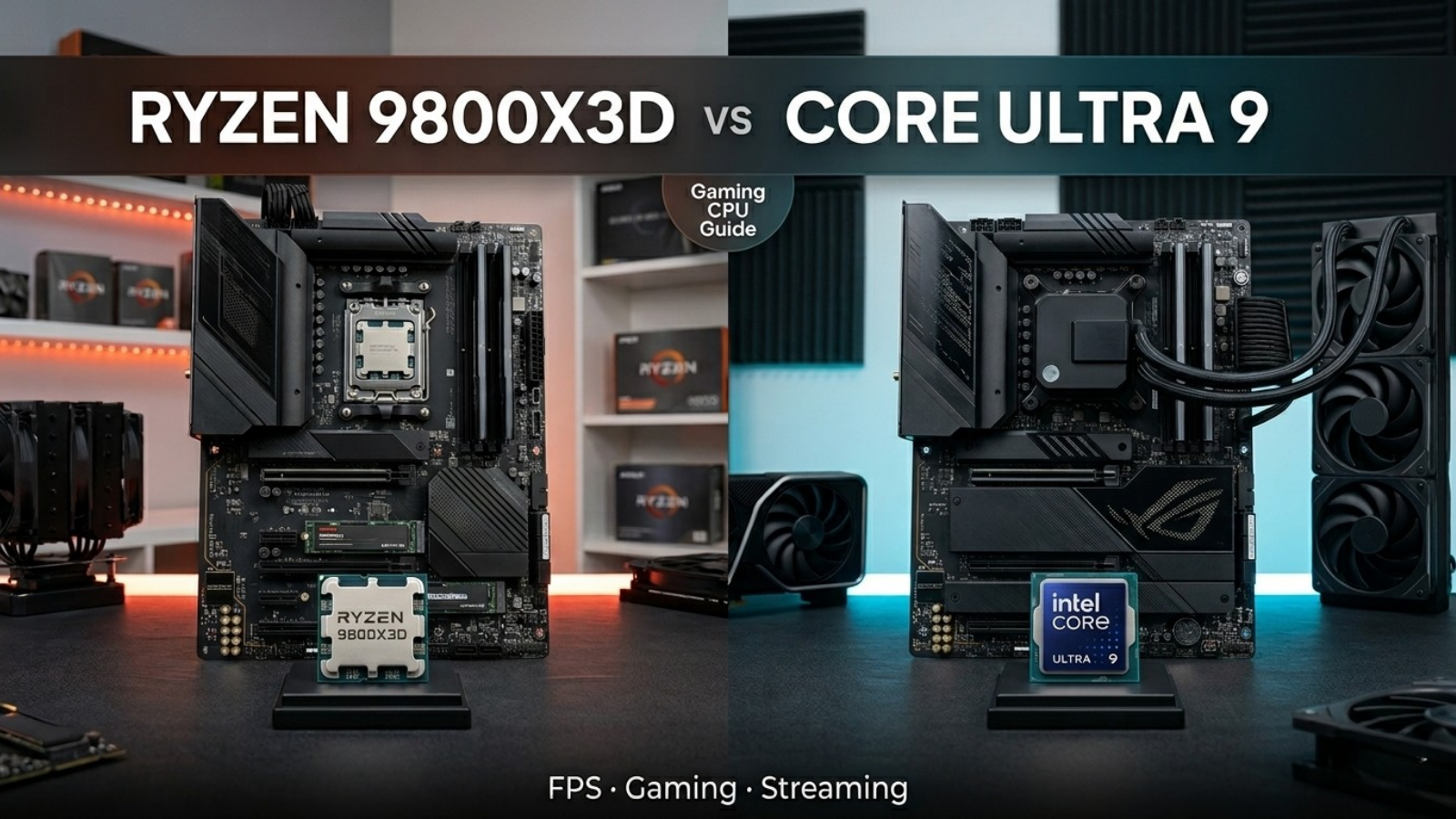 Ryzen 9800X3D vs Intel Core Ultra 9 — Which CPU for Gaming?