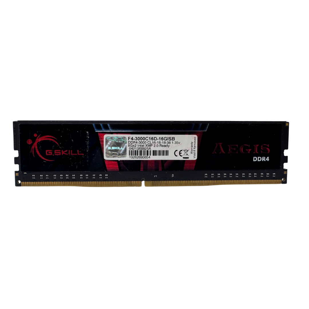 G.Skill Aegis 16GB (2×8GB) DDR4-3000 CL16 Desktop RAM (F4-3000C16D-16GISB) — Used, Working — photo 3