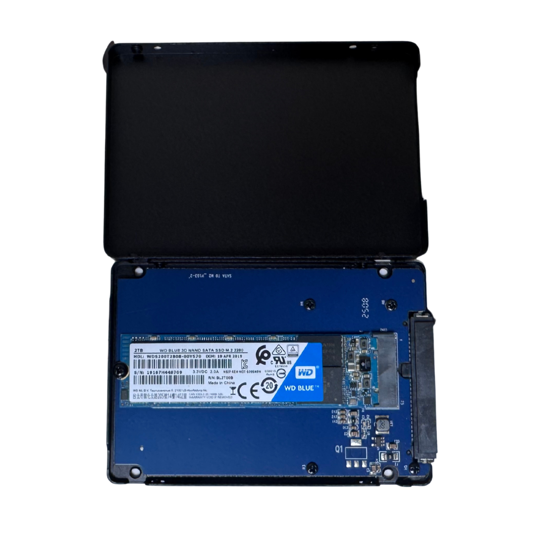 Sabrent EC-M2SA M.2-to-2.5" SATA Enclosure + 2TB M.2 SATA SSD — Used, Working — photo 3