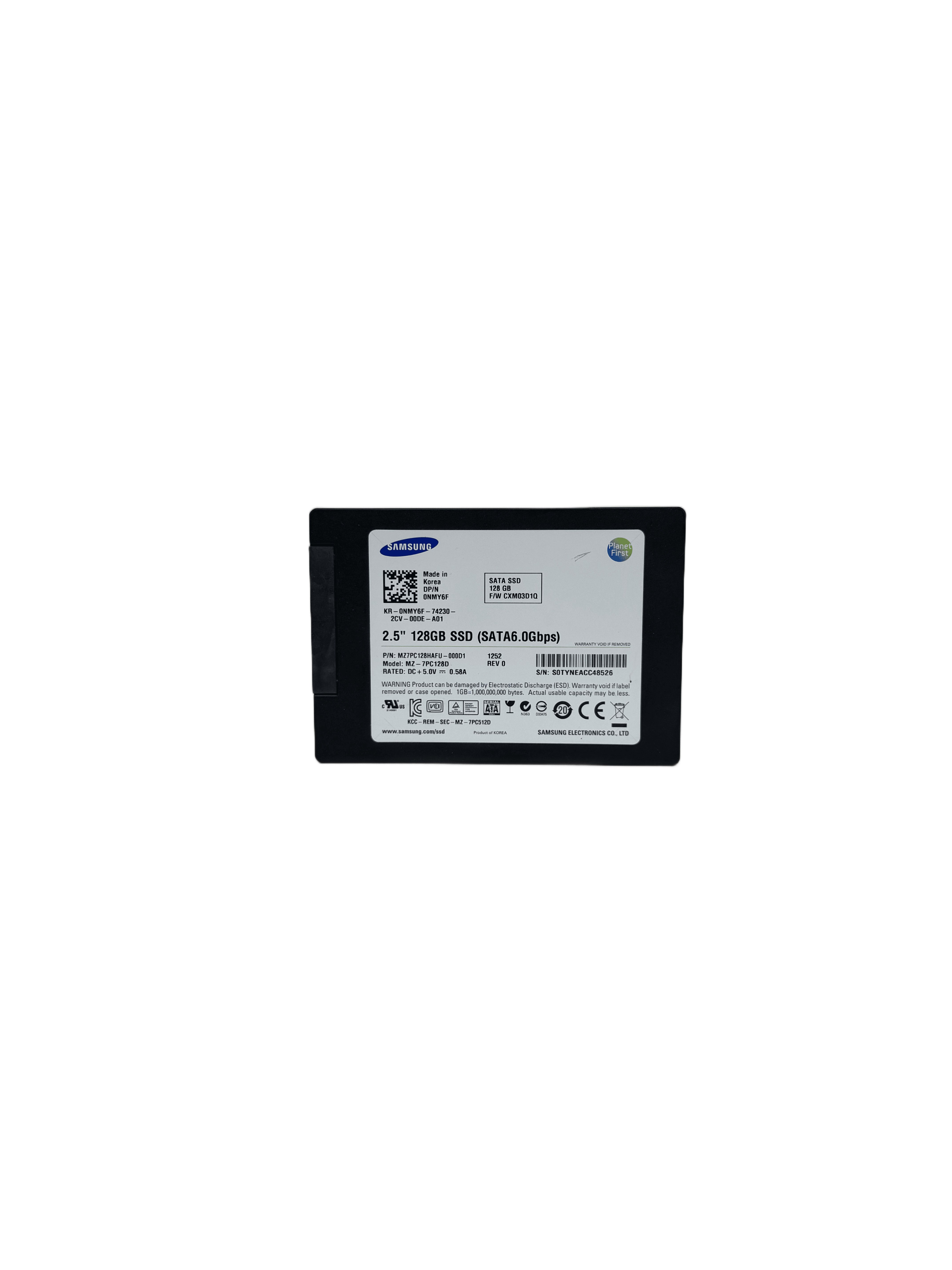2.5" SATA III SSD 128GB (6.0 Gbps) — Used, Working — photo 1