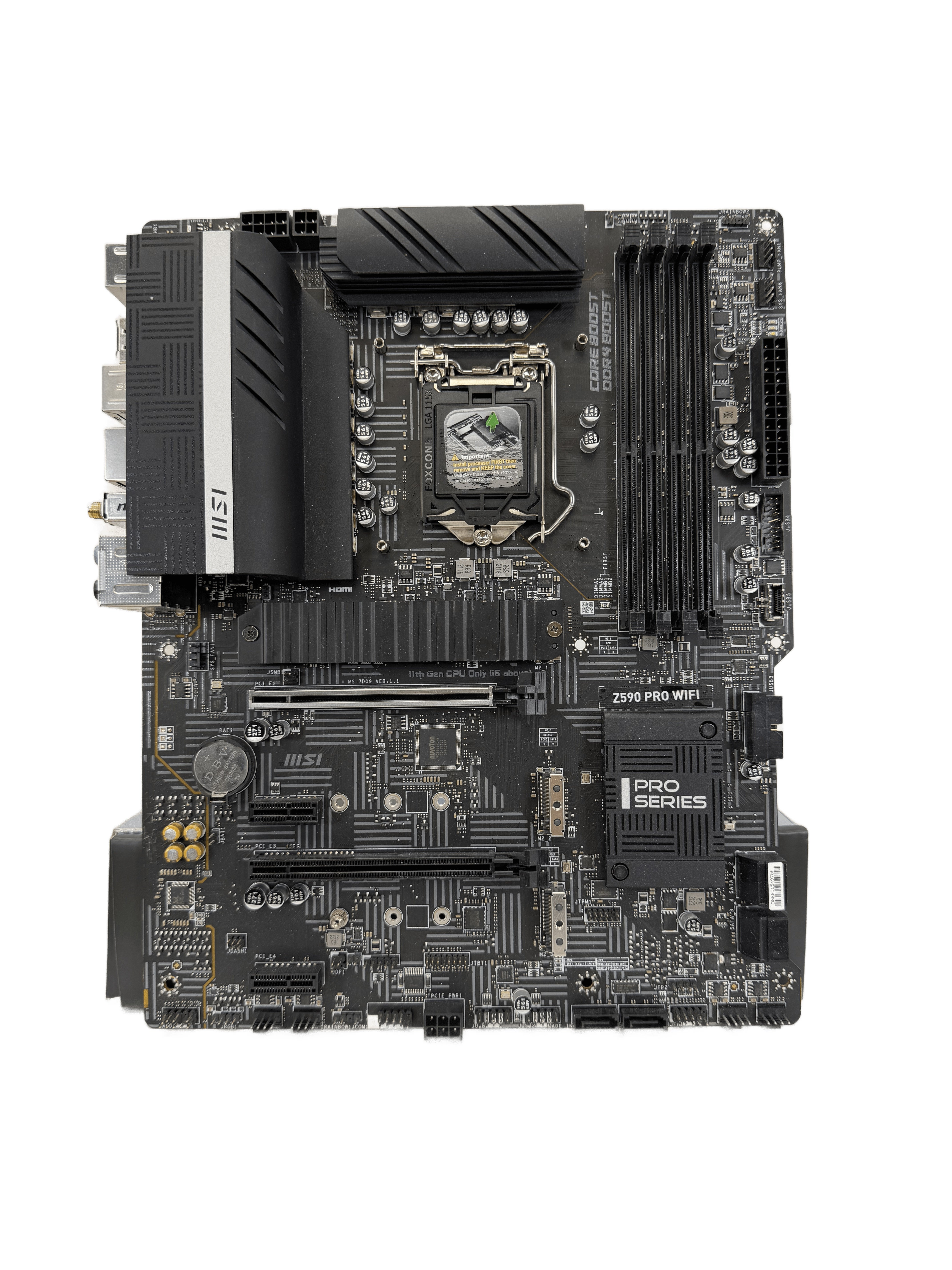 MSI Z590 Pro WiFi LGA1200 Motherboard — For Parts / Not Working — photo 1