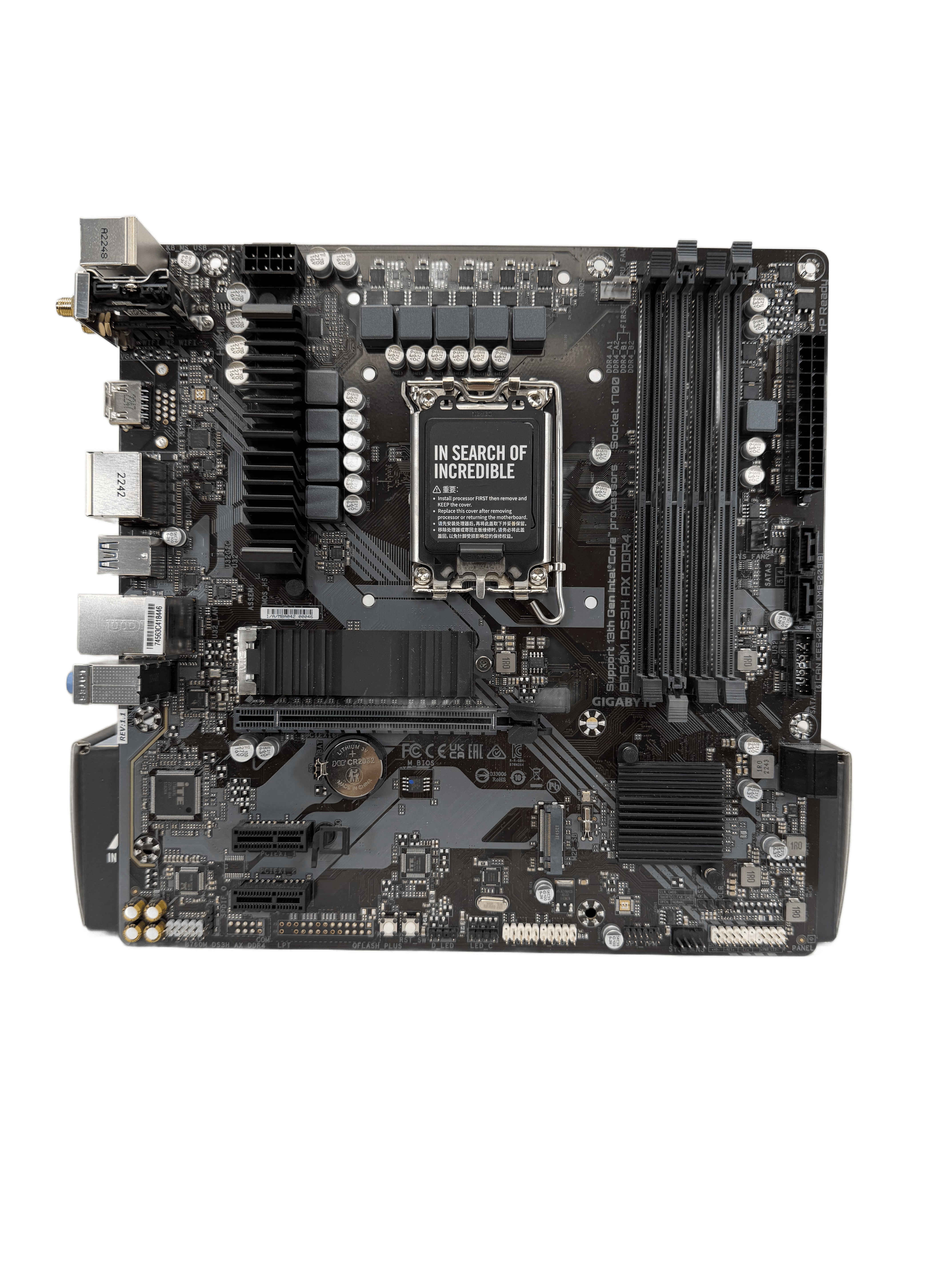 Gigabyte B760M DS3H RX DDR4 LGA1700 Motherboard — For Parts / Not Working — photo 1