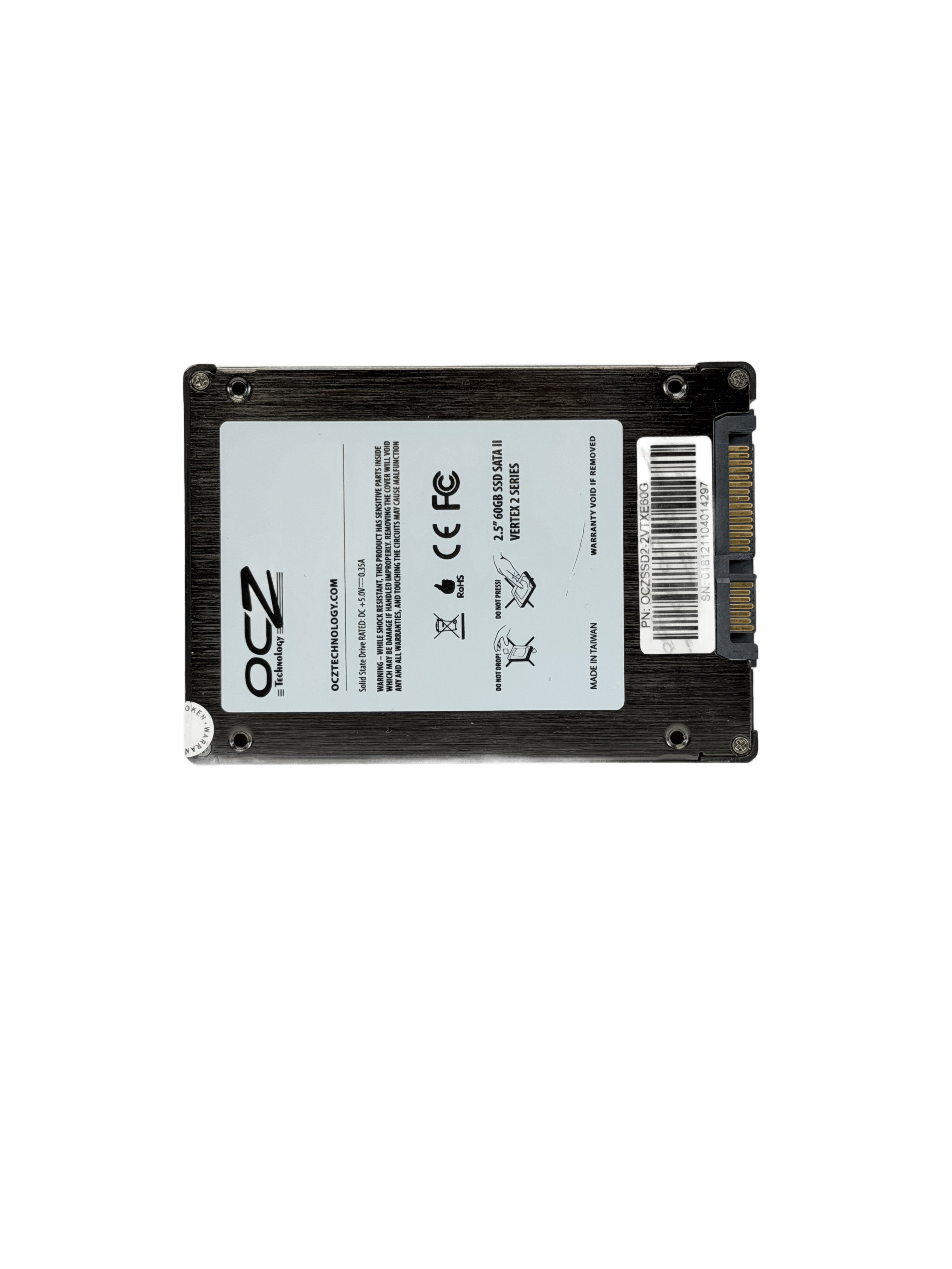OCZ 60GB 2.5" SATA II SSD — For Parts / Not Working — photo 2