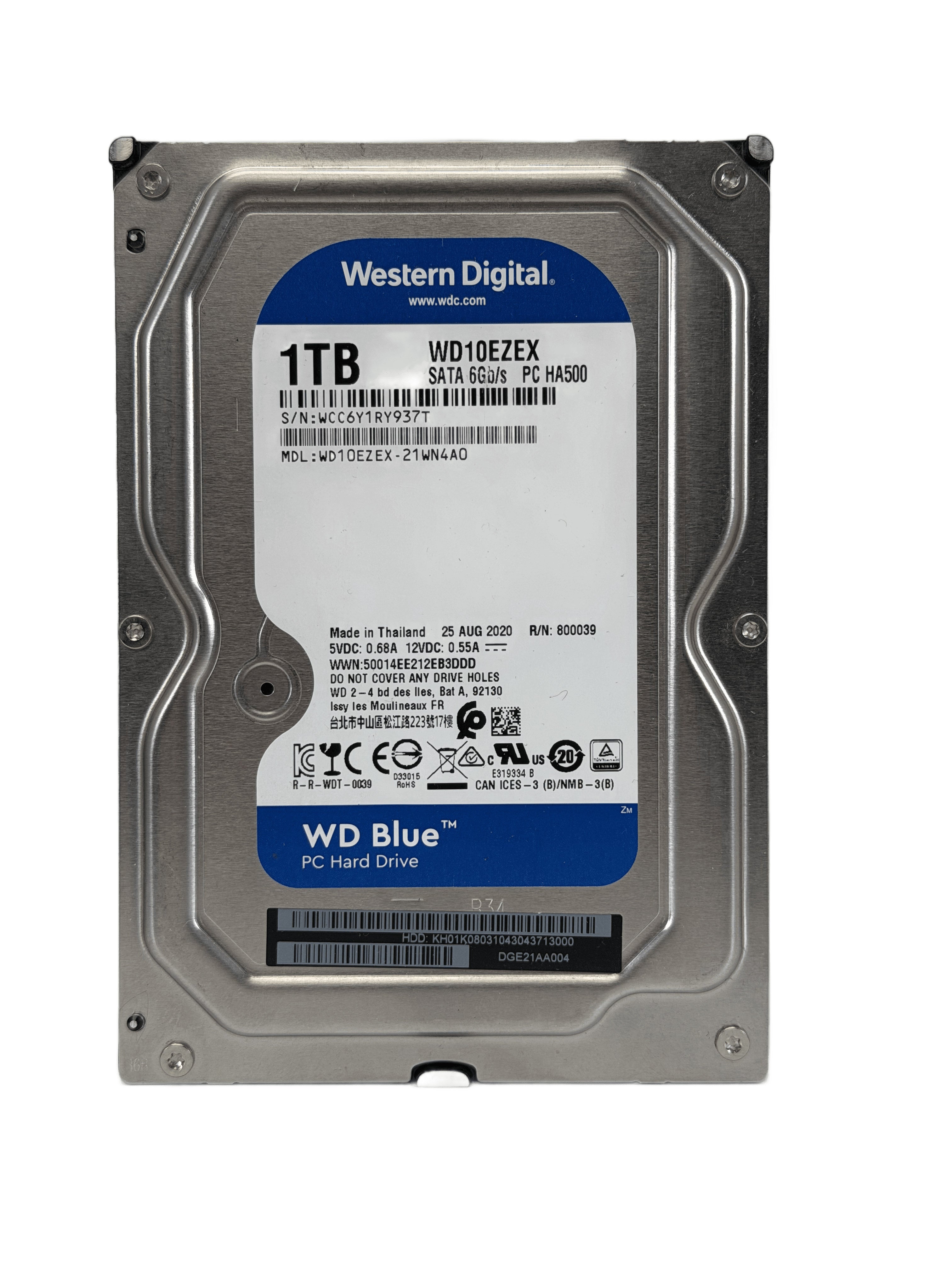 WD Blue 1TB 3.5" SATA Hard Drive — Used, Working — photo 1